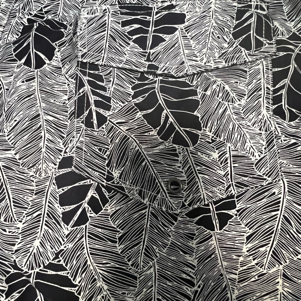 Saks Fifth Avenue Collection Navy Tropical Print Swim Trunks Sz: XL MFSP:  $118. - Picture 5 of 7